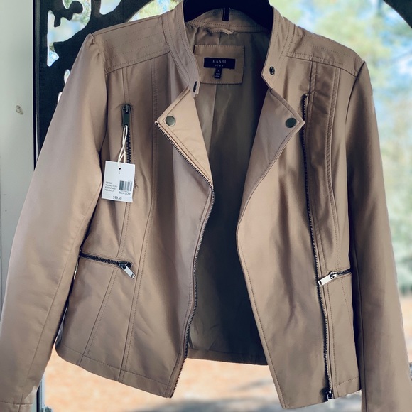 kaari blue leather jacket